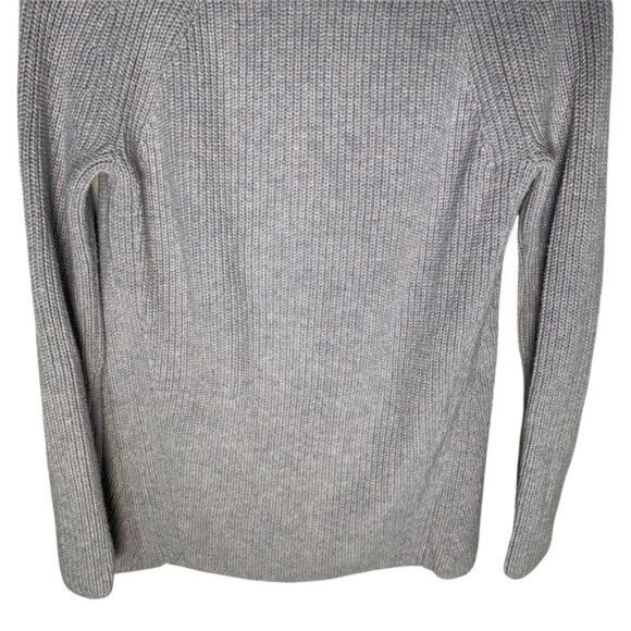 LOFT Lou & Grey Gray Ribbed Knit Sweater | V-Neck Long Sleeve Women’s Small - Picture 8 of 10